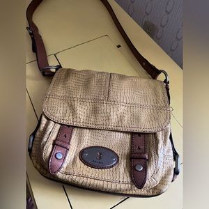 Mustard Yellow FOSSIL crossbody leather